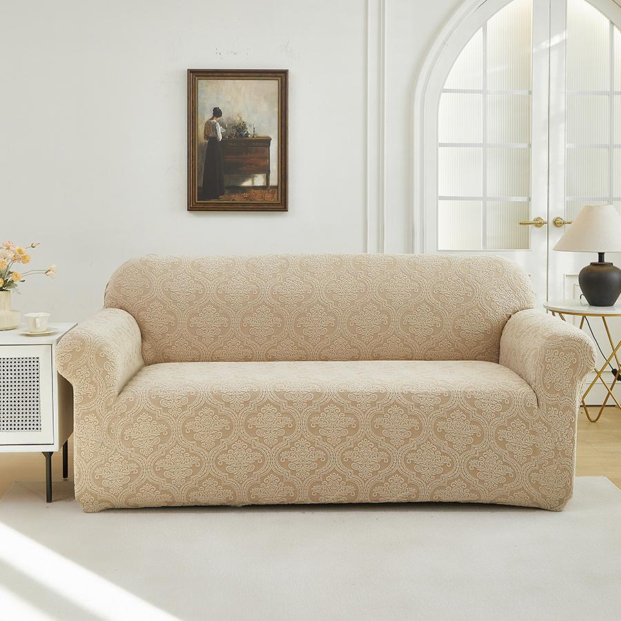 1Pcnew Pattern Jacquard Sofa Slipcover For Living Room Easy Install Universal Fit 1/2/3/4-Seater Couch Home Furniture Protection