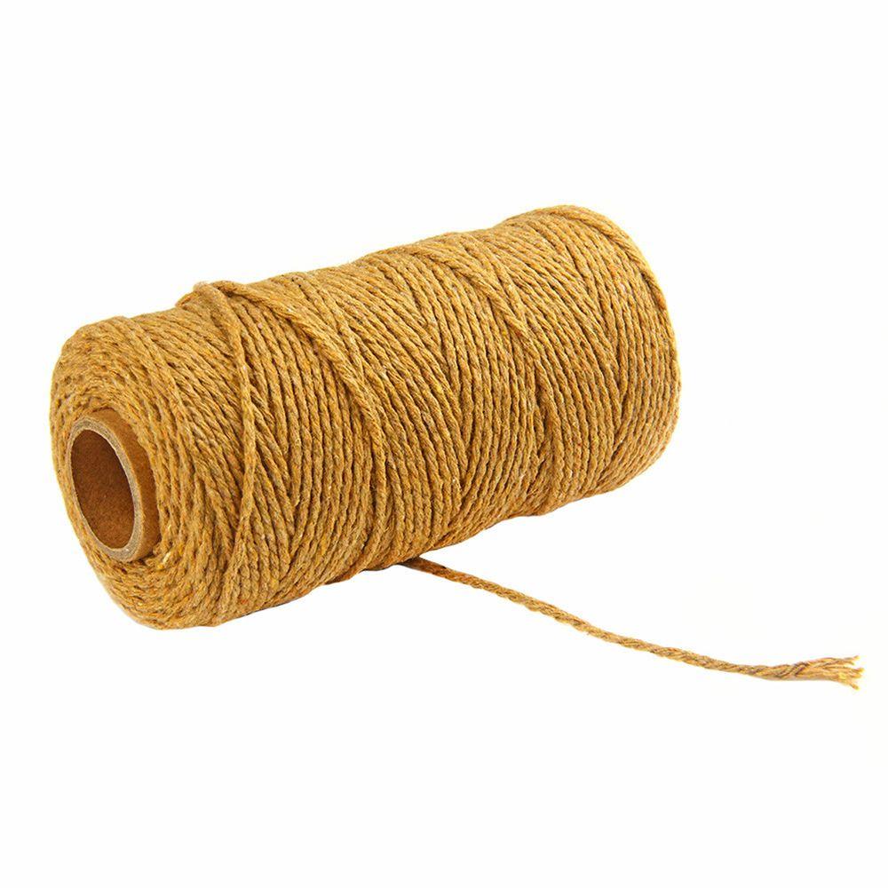 Multicolor 100m Long/100Yard Crafts Macrame DIY Twisted Cord Cotton Rope Home Textiles Linen String
