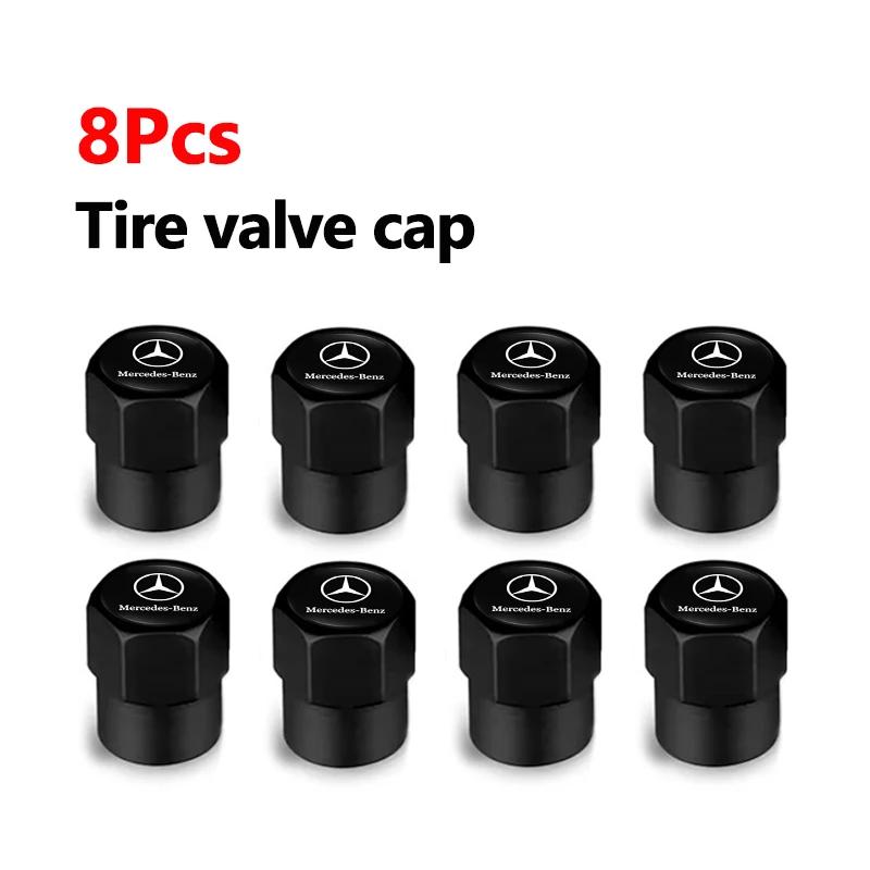 TSGWS1 2025 Hot 4/8Pcs Car 3D Logo Tire Valve Caps Emblem Cap Case For Mercedes Benz AMG Smart W205 C300 W203 W206 W108 W124 W126 W168