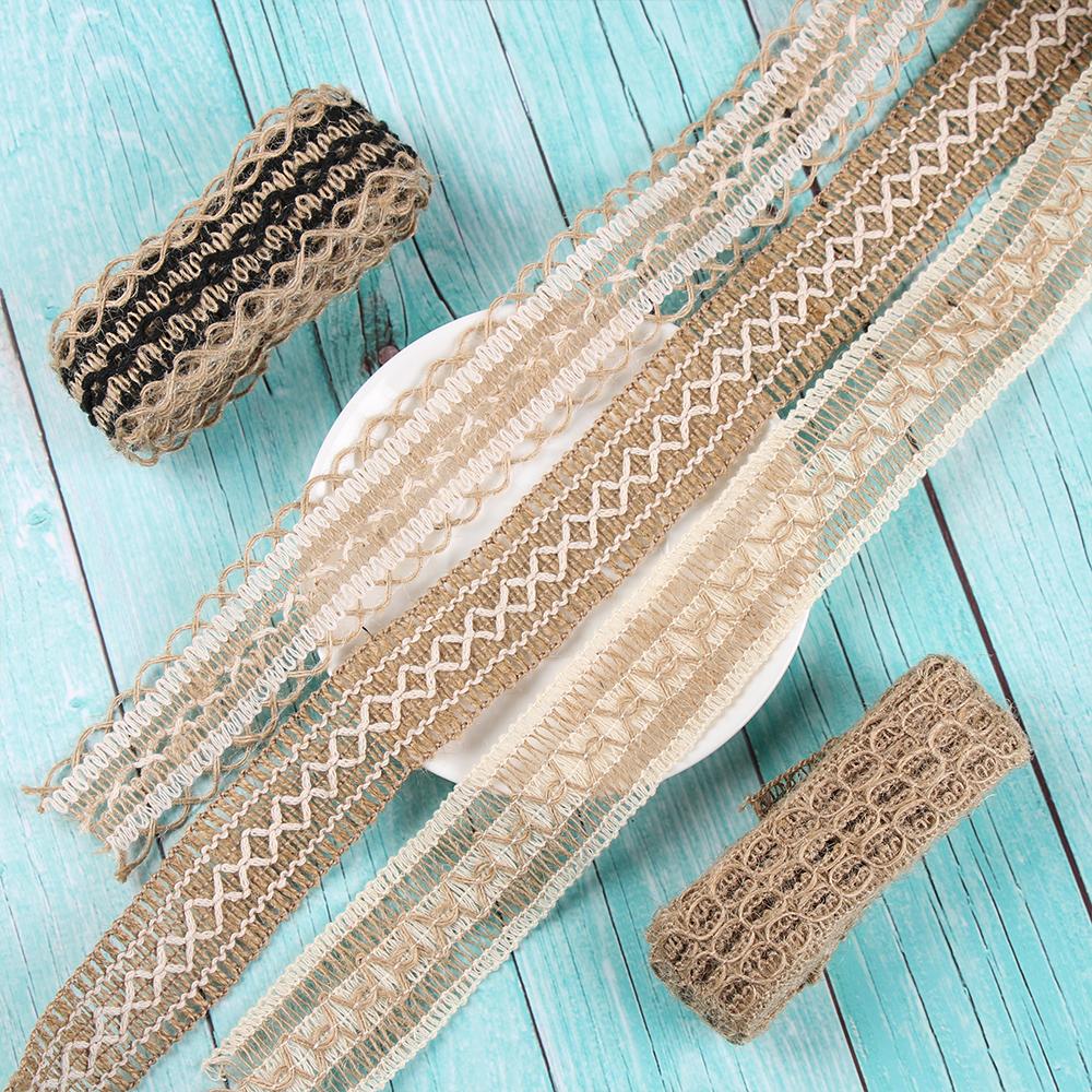 DIY Craft Wedding Decoration Rustic Wrap Hessian Jute Gift Packing Hemp Rope String Natural Burlap