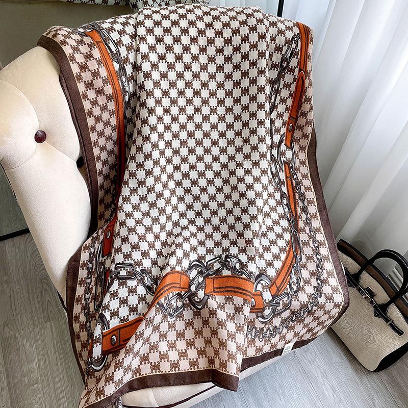 New Fashion Women'S Sunscreen Warm Windproof Cold Long Shawl Four Seasons Scarf Women