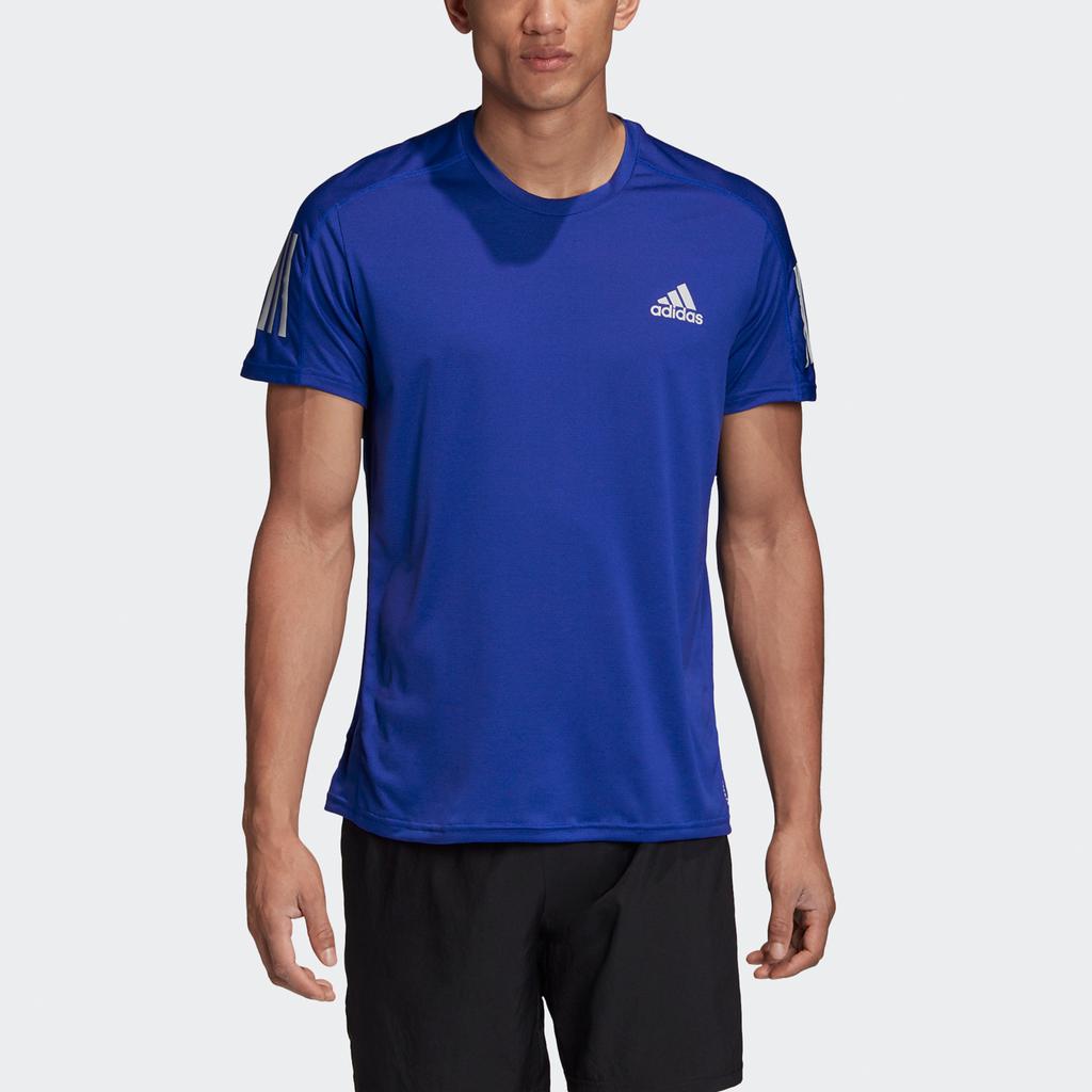 Adidas Мужские тренировочные футболки со светоотражающими полосками Own The Run, королевский синий FS9800