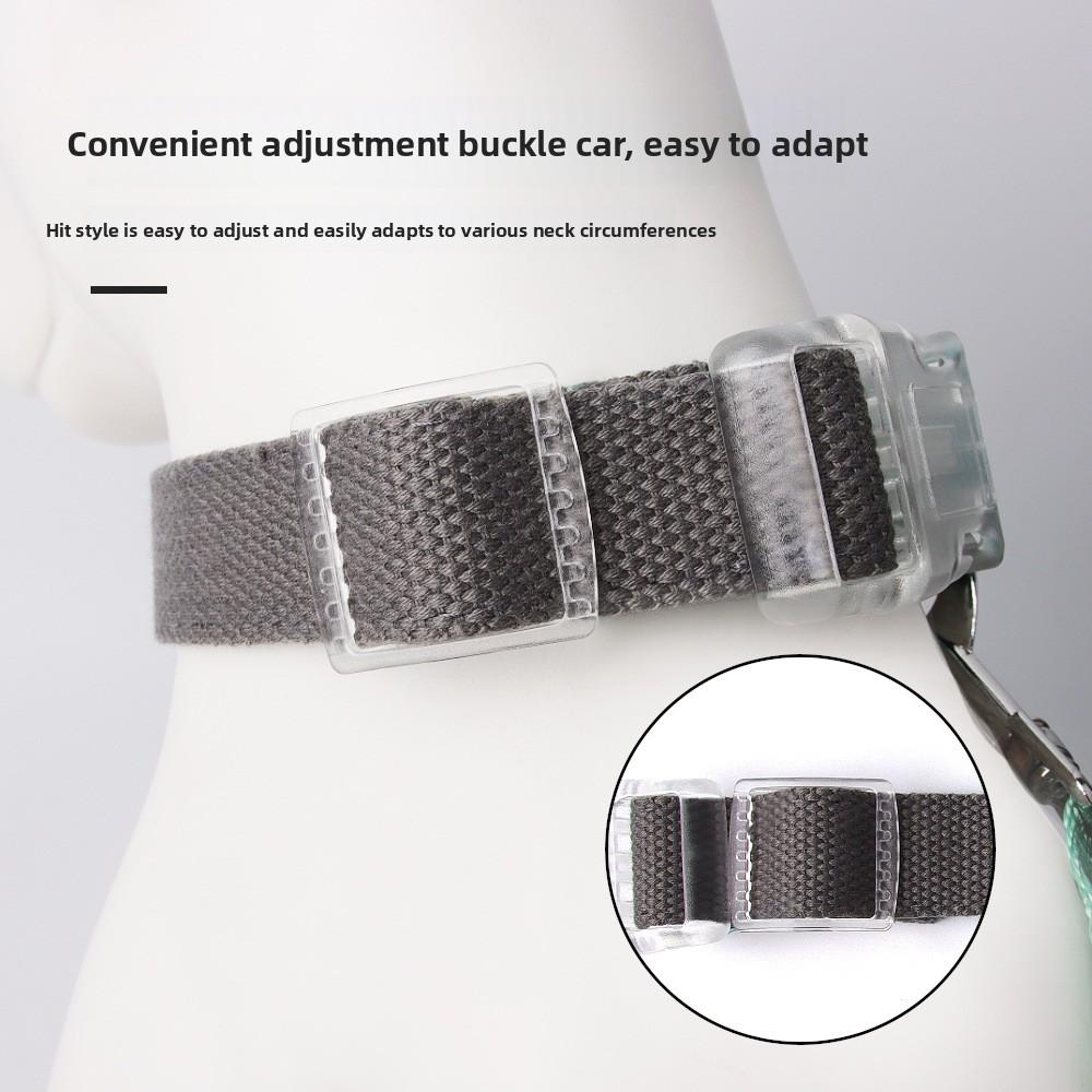 Wear-resistant pet collar environmentally friendly cotton and linen contrasting color solid nylon wear-resistant dog collar