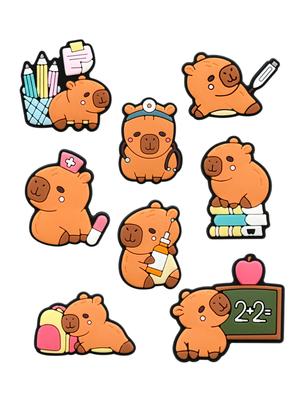 Джибитсы Капибара capybara Jibbitz 8 шт аксессуары крокс украшение