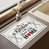 Farmhouse Wood Plank Kitchen Draining Mat Heat Resistant Super Absorbent Non Slip Family Home Decor Countertop Rug