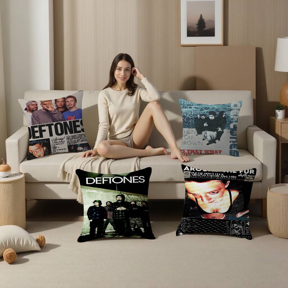 Классическая Подушка-Подушка для Офиса с Логотипом Группы D-Deftones, Чехол на Подушку для Автомобиля 45X45 см, Подушка для Поясницы, Чехол на Подушку для Дивана