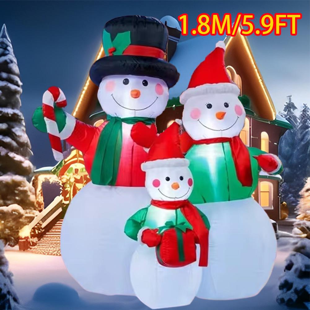 Christmas Decorations Inflatable Model Built-in LED Lights Inflated Toys Ornament Xmas Party New Year Garden Yard Outdoor Decor