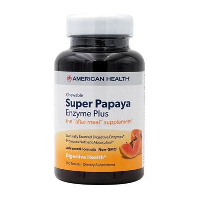 Жевательные таблетки Super Papaya Enzyme Plus, 180 жевательных таблеток