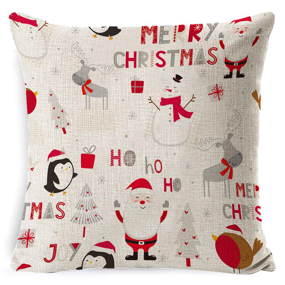 Christmas Pillow Case Christmas Light Luxury High-end Pillow Family Bed Pillow Case Home Cushion Bed Pillow