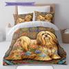 Floral Art Animals Pattern Bedding,Quilt Set Quilt Cover Pillowcase Home Birthday Gift (1 * duvet cover + 2 * pillowcase, without core)