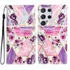 For Samsung Galaxy S25 Ultra Wallet Case PU Leather Pattern Printing Stand Phone Cover with Strap