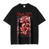 Hanma Yujiro Tshirt Harajuku Vintage Washed Anime T Shirt Streetwear BBaki Unisexga Ogre Oversized Tshirt Harajuku Retro Tops Tees