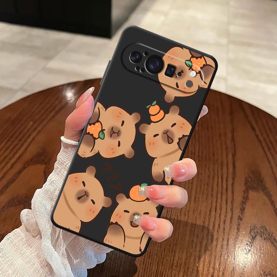 Case for Google Pixel 10 9 Pro XL 9a 8a 6 7 8 Pro 7a 6a Soft Cover Capybara Cartoon Cute