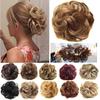 Hair Bun Chignon Ladies Ponytail Hair Extension Bun Hair Piece Scrunchie Elastic Wave Curly Scrunchie