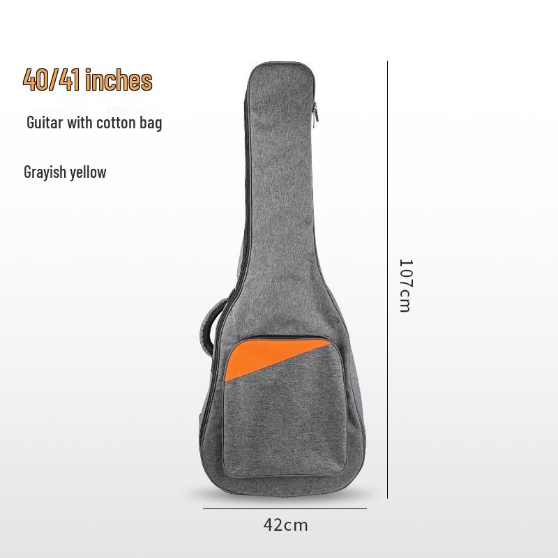 Рюкзак для акустической гитары 40/41 дюйма, толстый, с мягкой подкладкой, с двойными плечевыми ремнями
