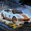 1/24 Porsche Panamera GULF Суперкар Литой сплав и Игрушечные транспортные средства Металлическая модель игрушечного автомобиля Звук и Свет Коллекционная игрушка