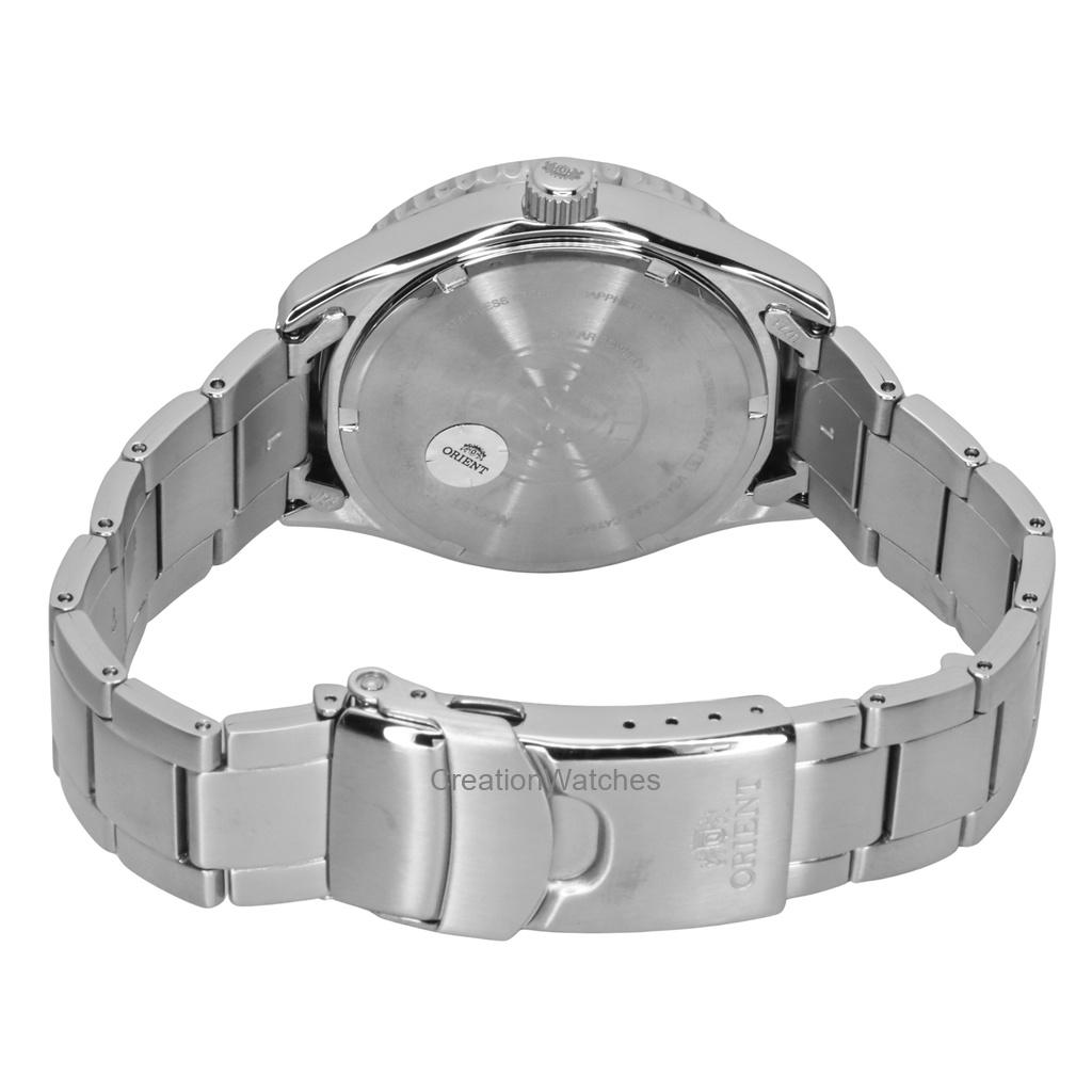 Orient Мужские часы Mako III из нержавеющей стали с синим циферблатом и солнечными батареями RA-WJ0002L 200M