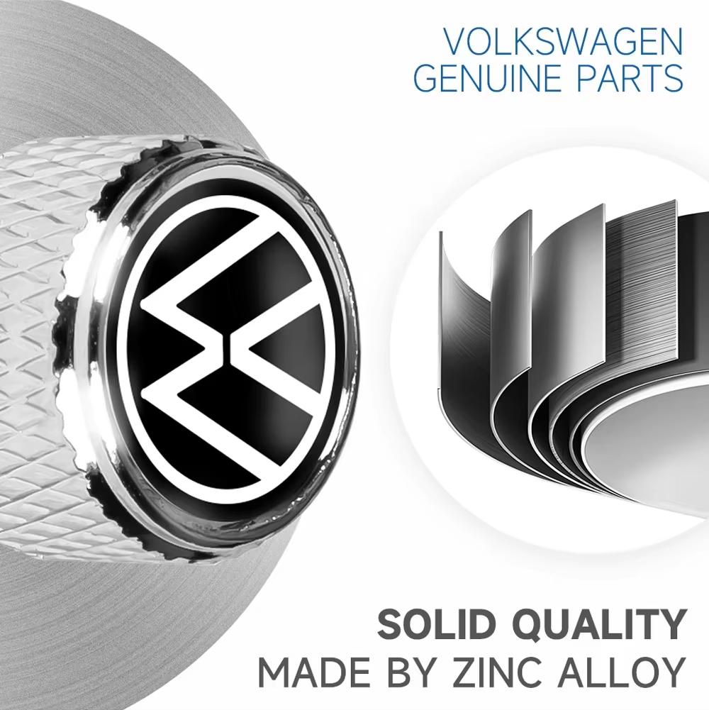 Для VOLKSWAGEN 4 шт. Колпачки на ниппель колеса автомобиля Ствол Автостайлинг Для Volkwagen VW R-line GTI UPi Golf 7 Golf 8 Passat Jetta Toura