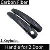 For Citroen DS3 2009 2011 2012 2013 2014 2015 2016 2017 2018  Black Carbon Fiber Door Handle Cover Trim Car Accessories