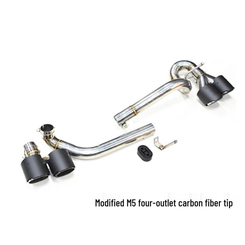 BMW 5 серии E60 520/523 M5 Квадровых выхлопных труб, Прямая установка, Глушитель из нержавеющей стали и углеродного волокна