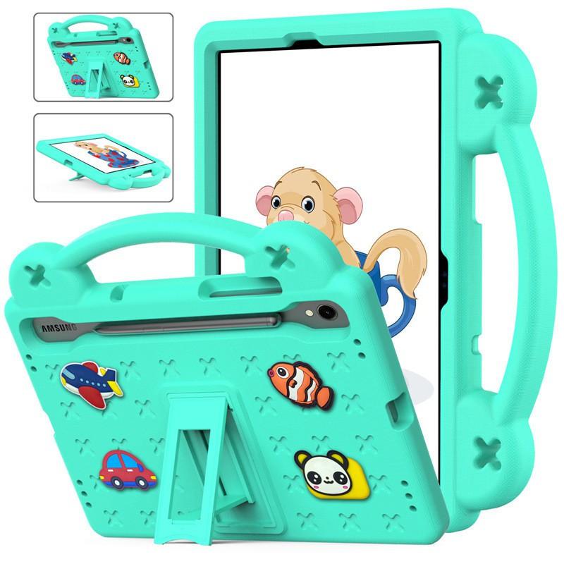 Cartoon Full Coverage Protective Case With Hand Grip Stand Galaxy Tab S10 FE S9 11.0 Lite