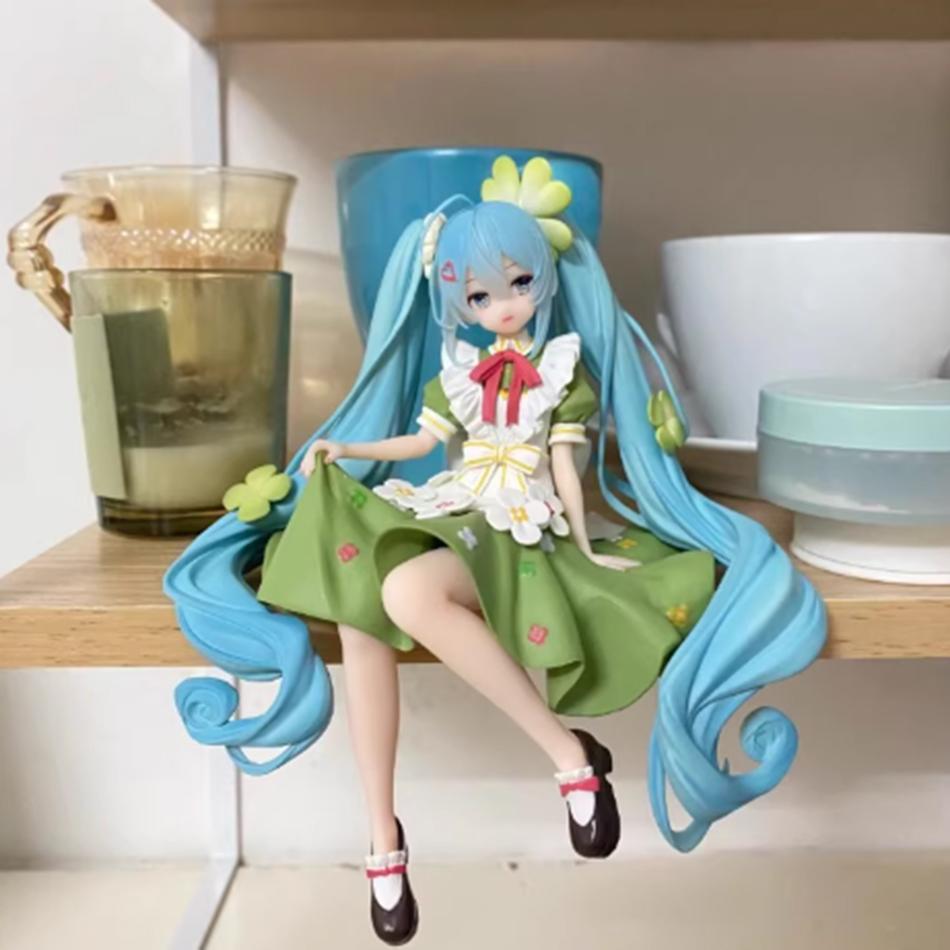 Gifts te style Hatsune Miku Figure For Pretty Girl Four Leaf Clover Flower Fairy Model Decorative Collectibles Great Birthday