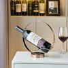 Classical Round Iron Wine Rack Aesthetic Wine Holder Wine Cabinet Ornaments Modern Home Office Decoration Metal Wine Stand