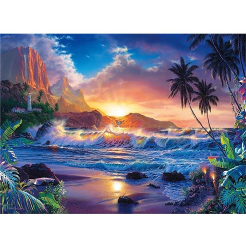 Алмазная картина Пейзаж Весна 5D Алмазная вышивка Мозаика Вышивка крестом Зимний домашний декор Подарок