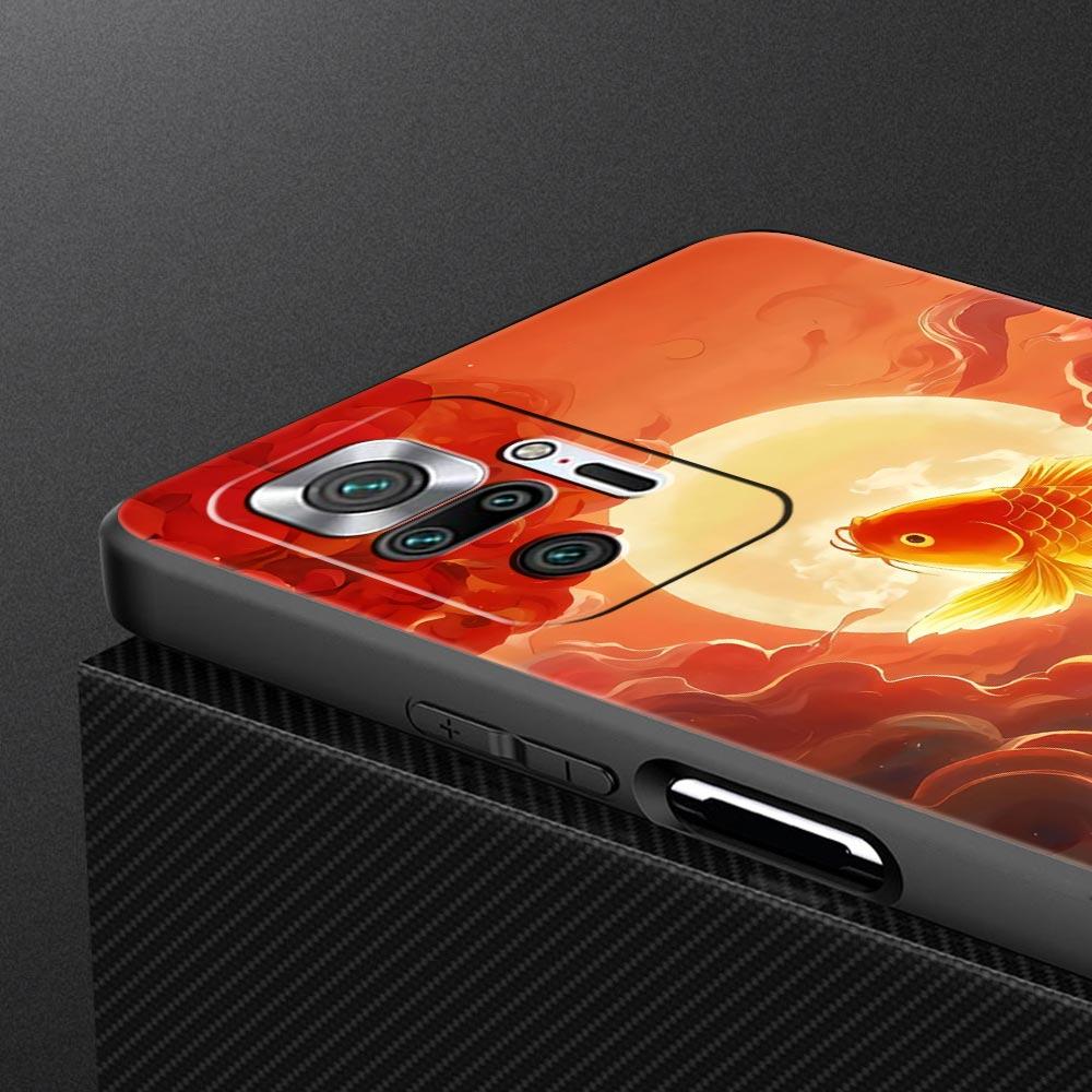 Goldfish Swimming Phone Case Cover for Redmi 14C 10C Note 15 14 13 12 10 11 K40 Pro Plus 5G Soft TPU Shockproof Shell Capas Bags