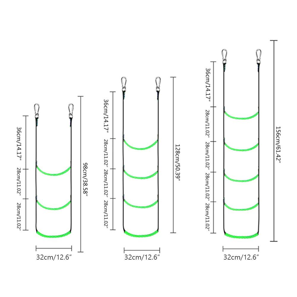 3/4/5-ступенчатая лодочная веревочная лестница мягкая вспомогательная лодочная складная лестница растягивающаяся портативная веревочная лестница для моторной лодки яхты надувной лодки