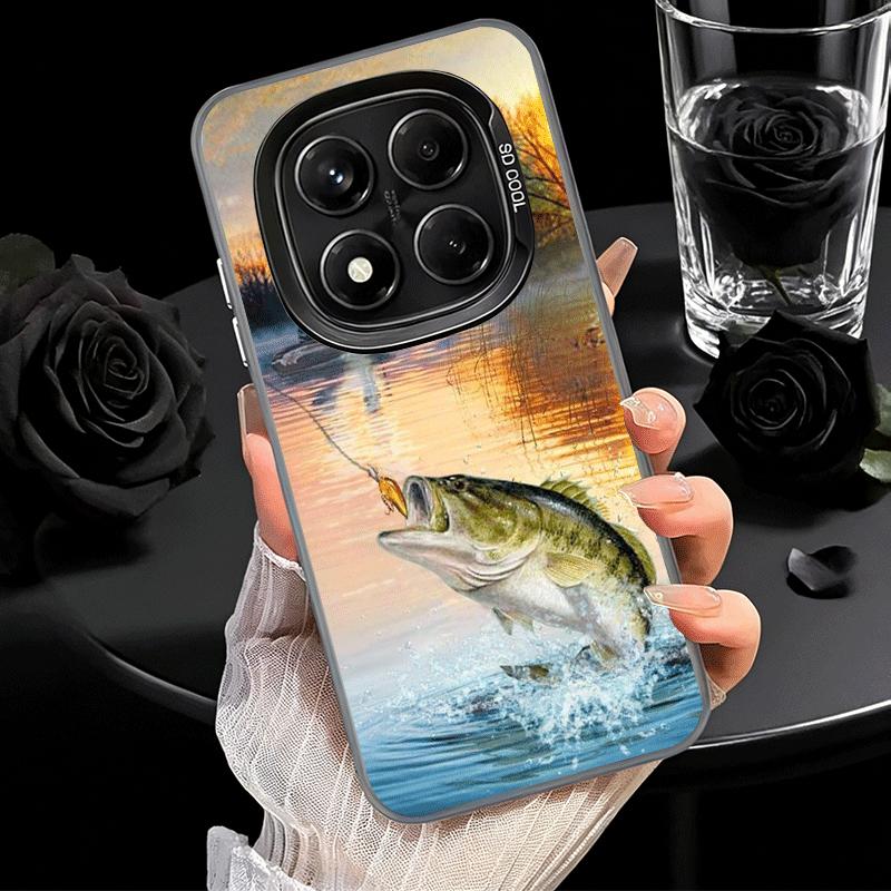 Hunting Fishing Man Soft Phone Case for Xiaomi Redmi Note 13 14 15 Pro Plus 12S 12 11S 11 11T 10S 10 Shockproof Cover Back Shell