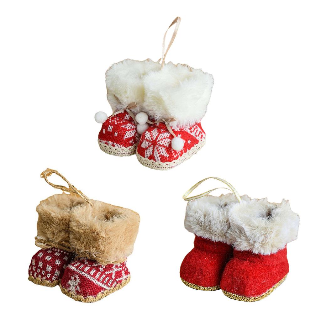 Christmas Decoration Christmas Boots Pendant for Home Christmas Candy Bag Tree Decor Kids Gift 2024 New Year Supplies