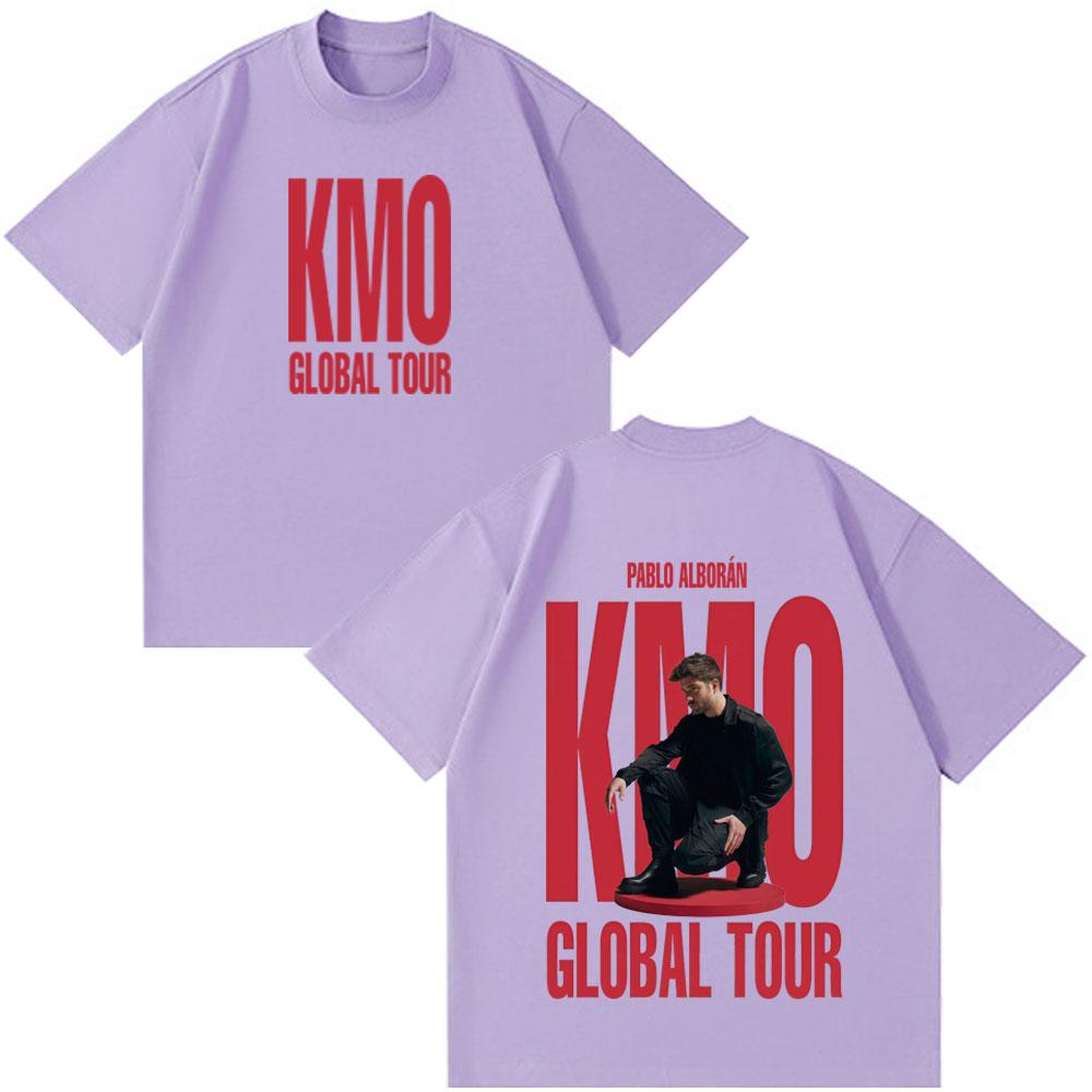 Singer Pablo Alborán Kmo Global Tour 2026 Print T Shirt Men Women Hiphop Tshirts Shortsleeved Loose Aesthetic Trendy T Shirts