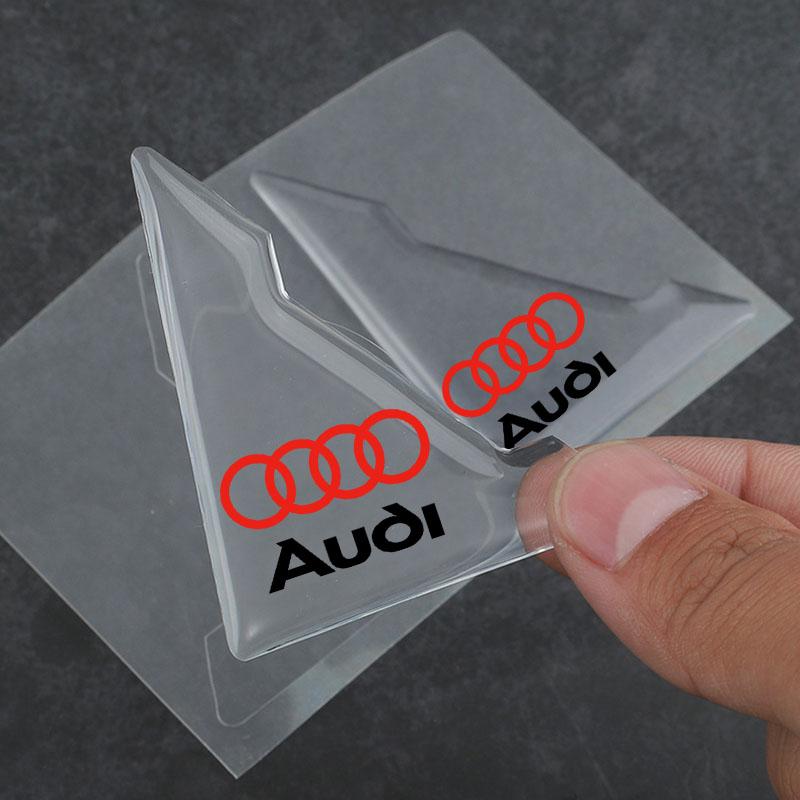 2026 2Pcs Car Door Corner Cover Anti-Scratch Protection 3D Sticker For AQ2 S5 S6 S7 S8 RS3 RS4 RS5 RS6 A6L A4L A7 A5 Q5L Q7 Q2L TT