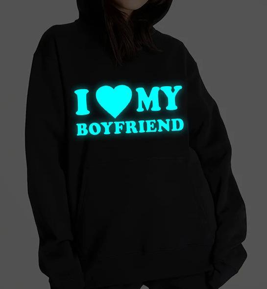 Толстовка с капюшоном I Love My Boyfriend Girlfriend