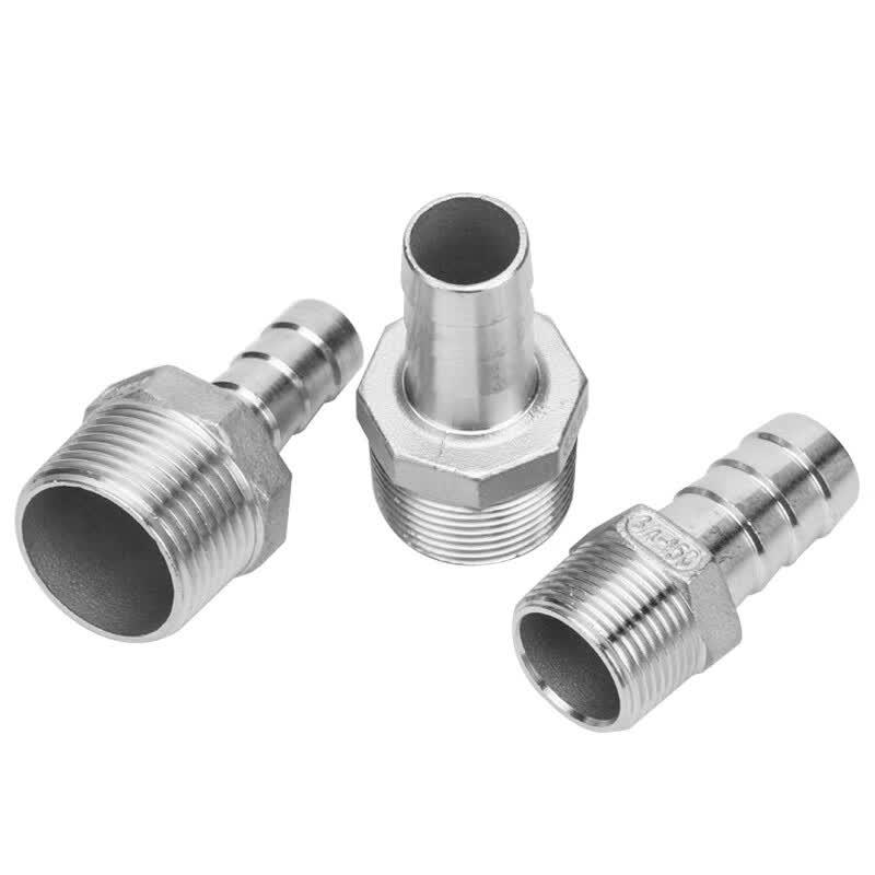 304 Stainless Steel Hexagonal Barbed Hose Connector