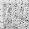 oneOone Cotton Flex Gray Fabric Dotted Floral Fabric For Sewing Printed Craft Fabric By The Yard 40 Inch