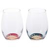 Набор пар Nakanishi Kogei Nurimon de Verre Daruma Glass Makie Fuji, сделано в Японии, 0770090 Mt. Красный / Черный