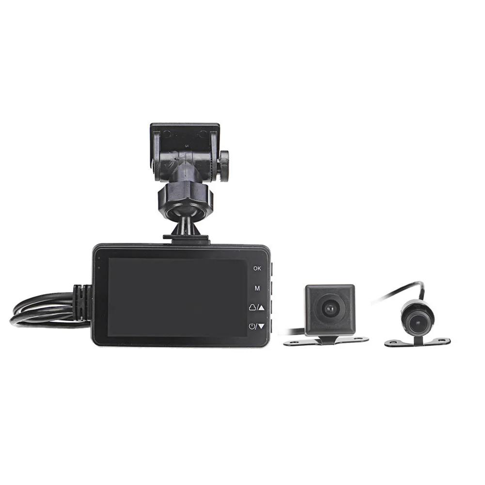 2025 New Motorcycle 3 Inch DVR HD Screen Motorcycle Driving Recorder Front and Rear Camera Dual Video Loop Recording IP65 Waterproof