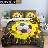 3D Football Duvet Cover Double Queen Full Bedding Set 23pcs Quilt Cover With Zipper Closure King Size Polyester Comforter Cover