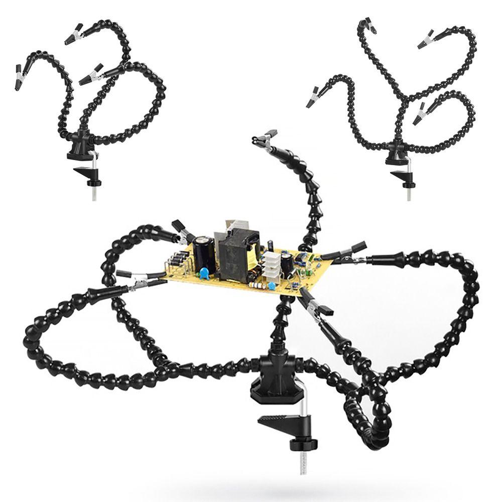 3/4/5 Arms Soldering Table Clip Black/Blue Soldering Stand Compact Soldering Helping Hand Tool