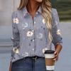 Women's Shirt Blouse Floral Print Button Long Sleeve Casual Basic Shirt Collar Regular Top