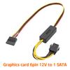 8Pin/6Pin к Sata жесткий кабель адаптера питания Соединительный кабель 12V к 4Pin Molex HDD шнур питания