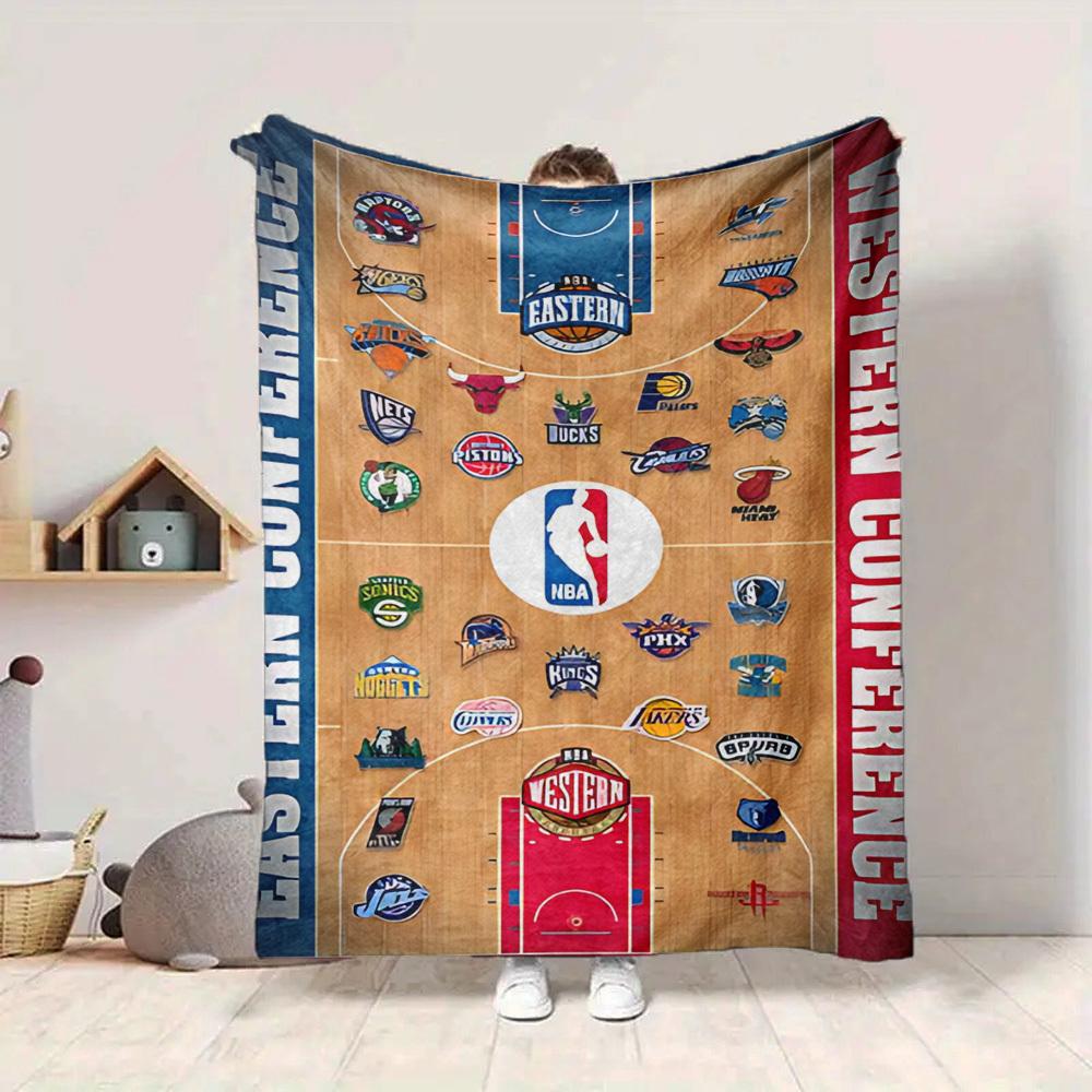 1 шт. Мягкое, приятное для кожи фланелевое одеяло с цифровой печатью на тему баскетбольных команд, разные размеры в наличии для семьи, друзей, на день рождения
