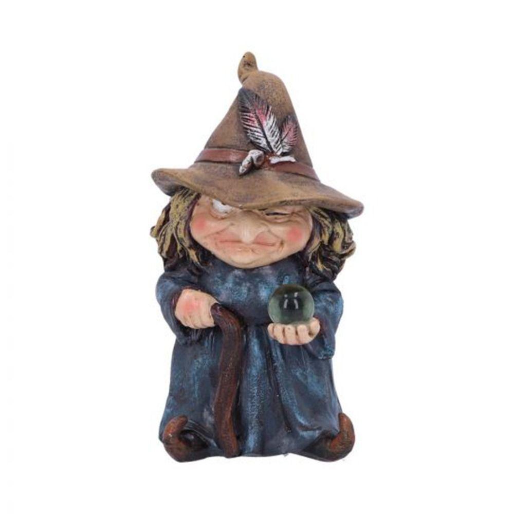 Funny Gnome Statues Resin Garden Dwarf Figurine Halloween Witch Sculpture  Christmas
