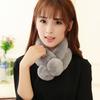 Fashion Winter Scarf Beaver Rabbit Wool Scarf Women Warm Fur Collar Scarves