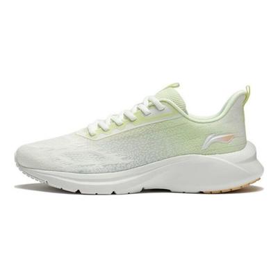 Кроссовки женские Li Ning Yun Que с низким верхом, нескользящие, износостойкие, амортизирующие, белые, зеленые ARST026-3