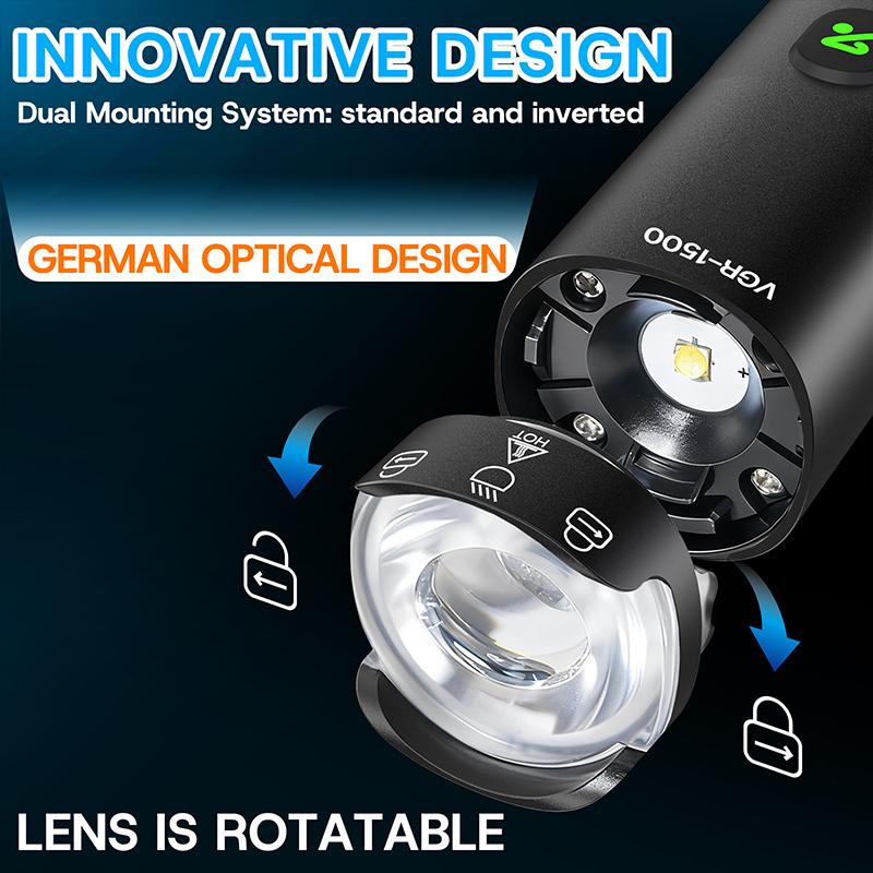 BUCKLOS Bike Lights 1500 Lumen Bicycle Front Light 4500 MAh Bicycle Headlight IP65 Waterproof Cycling Lamp 400/600/800/1200lumen 7