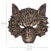 3D Realistic Werewolf Mask Soft PU Foam Wolf Head Mask Mysterious Halloween Cosplay Animal Mask Costume Prop Party Decoration
