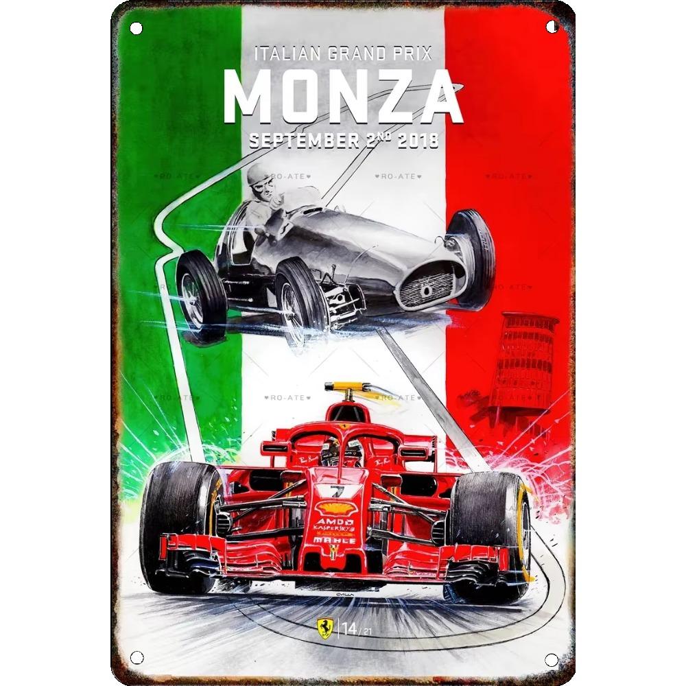 Винтажный постер гонки болидов Формулы, Домашний гараж, Клуб, Современное настенное искусство, Декоративная панель, Фреска, Эстетика